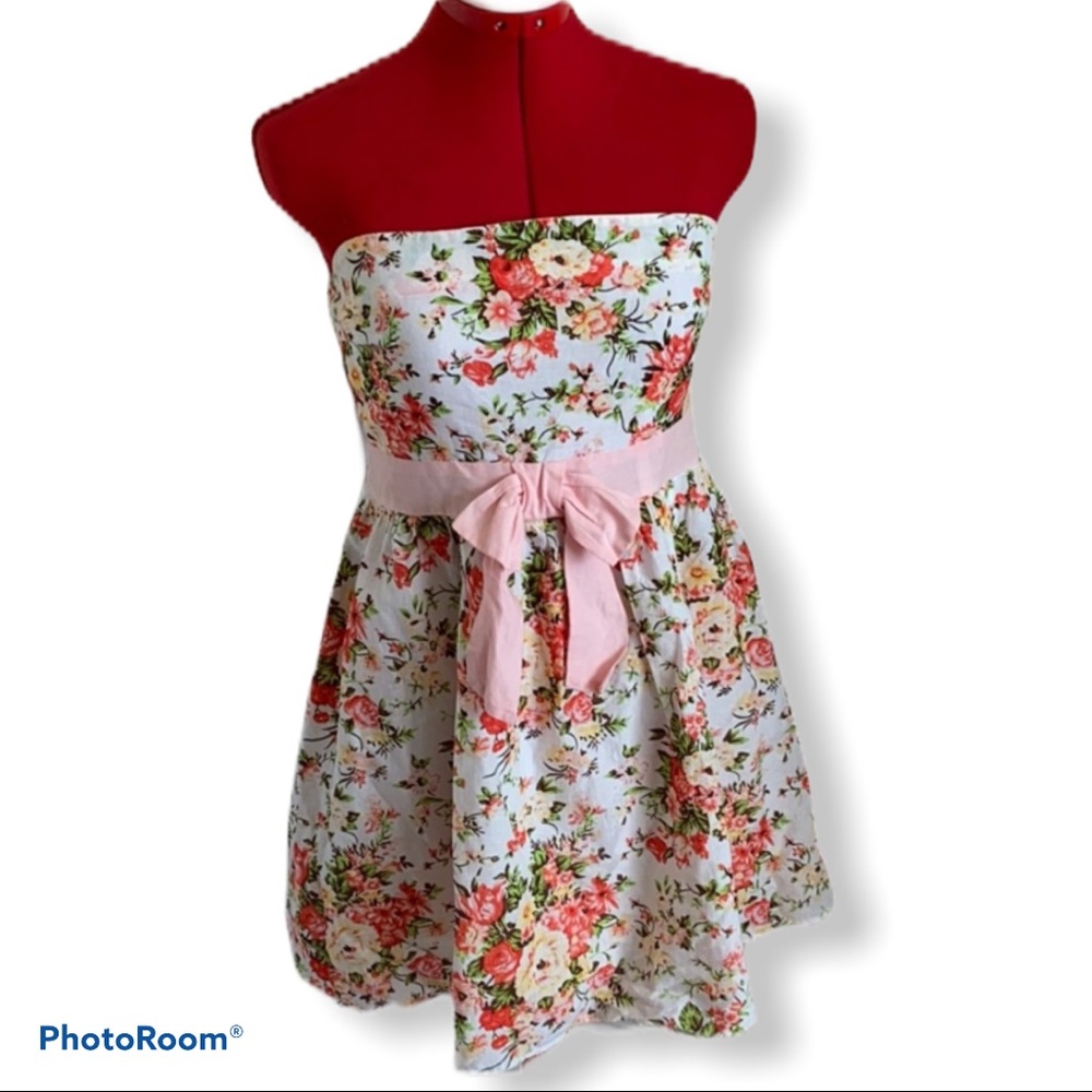 Connection 18 Baby Doll Strapless Dress Sz M